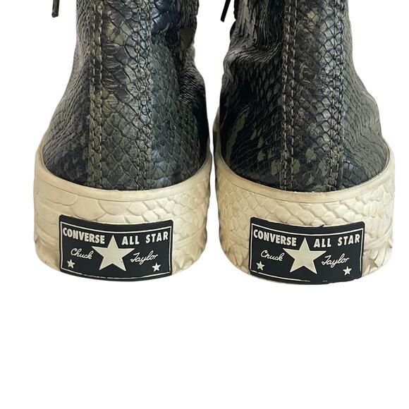 Converse X CT Women’s Green All Star Snakeskin High Fashion Sneakers Size 7 - Picture 8 of 14